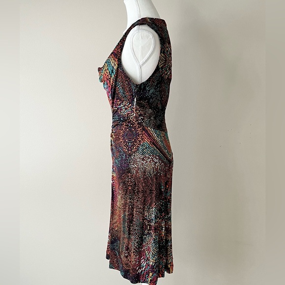 Trina Turk NWT Multicolor Cowl Neck Dress – Size 10 Sleeveless Knee Length - Picture 6 of 6